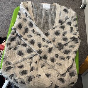 Hayden Black and Gray Animal Print Cardigan - S/M